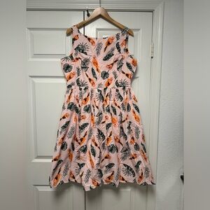 Saint Geraldine pink tropical parrot dress XL